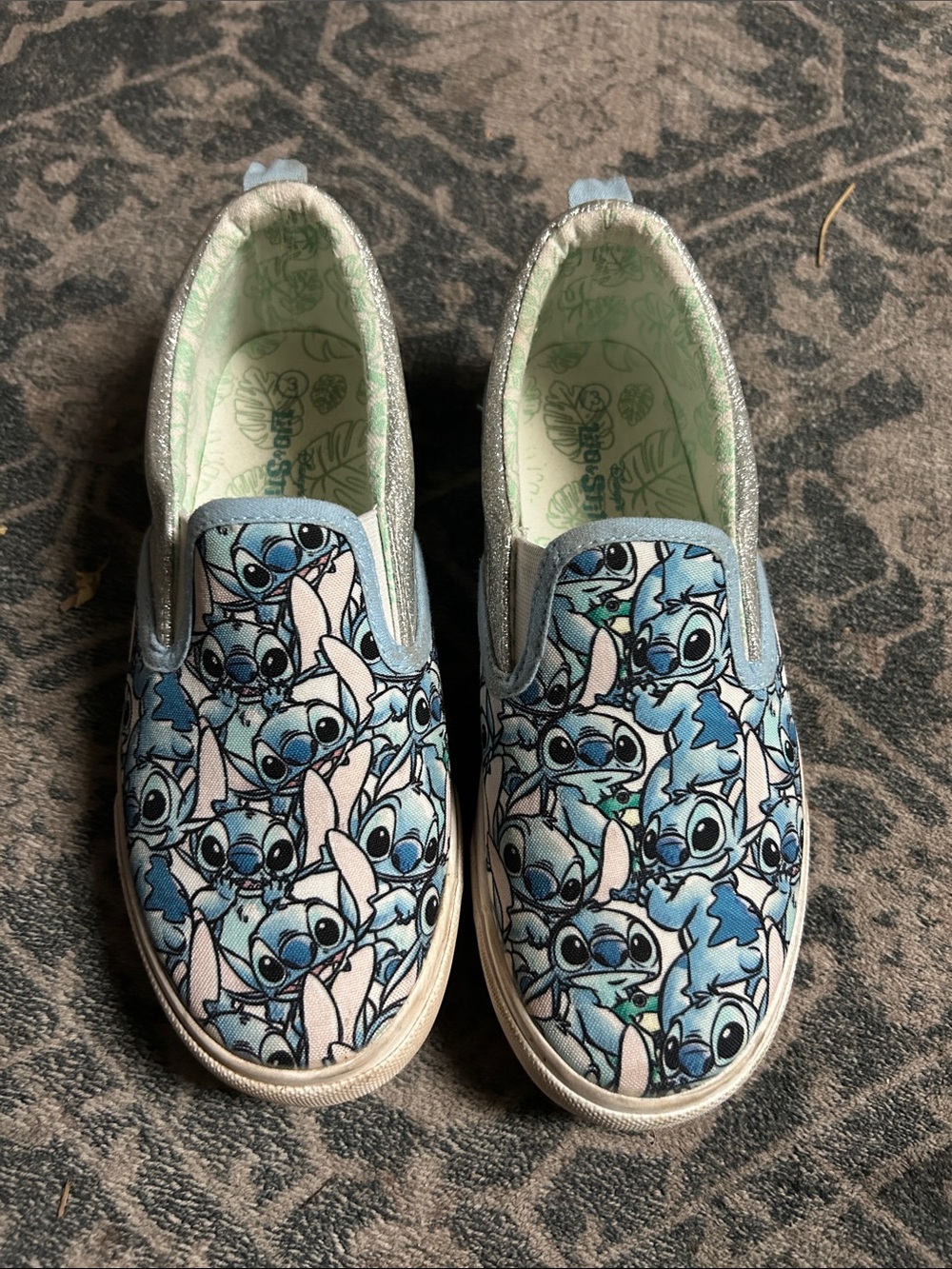 Blue Character Slip-On Kids Sneakers